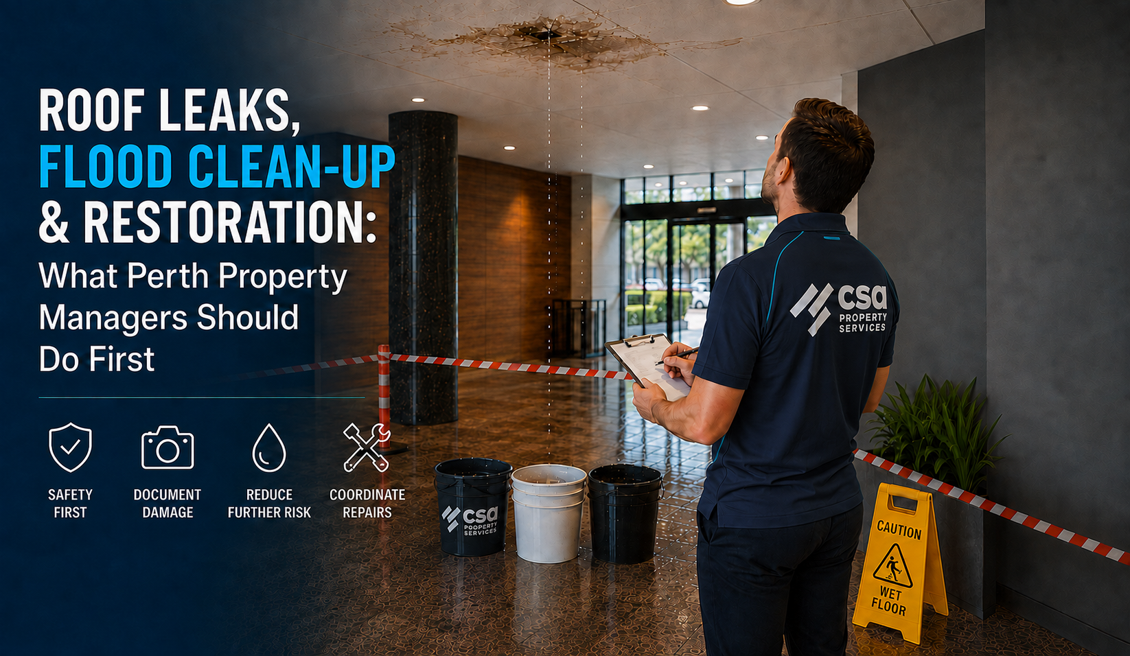Roof Leaks, Flood Clean-Up and Restoration What Perth Property Managers Should Do First